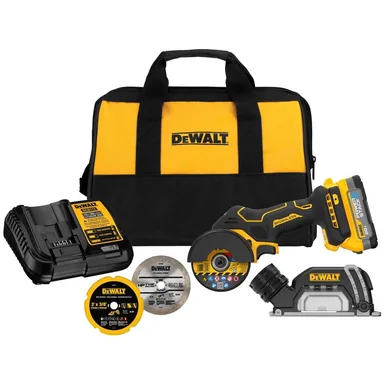 DeWalt DCS438E1, kit: 20V Lithium-Ion Cordless 3 in. Cut-Off Tool Kit with 1.7Ah Battery and Charger