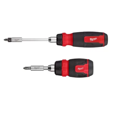 Milwaukee 48-22-2904-48-22-2913, bundle: 27-in-1 Ratcheting Multi-Bit Screwdriver with 8-in-1 Ratcheting Compact Multi-Bit Screwdriver (2-Piece)