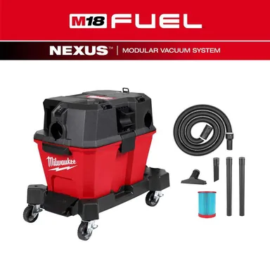 Milwaukee 0910-20, bare tool: M18 FUEL 6 Gal. Cordless Wet/Dry Shop Vacuum with Filter, Hose, and Accessories