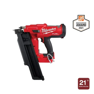 Milwaukee 2744-20, bare tool: M18 FUEL 3-1/2 in. 18-Volt 21-Degree Lithium-Ion Brushless Cordless Framing Nailer (Tool-Only)