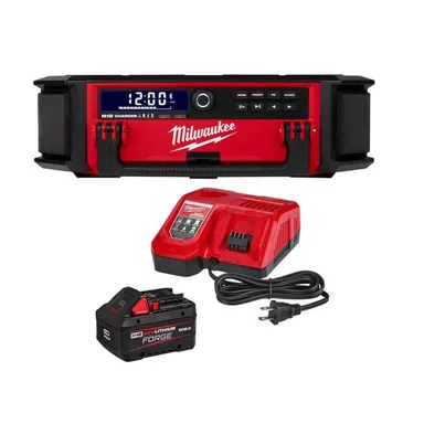 Milwaukee 2950-20-48-59-1881, bundle: M18 Lith-Ion Cordless PACKOUT Radio/Speaker w/ Built-In Charger w/ FORGE 8. 0Ah Battery & Charger