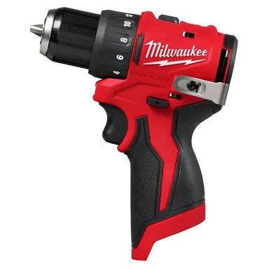 Milwaukee 3401-20, bare tool: M12 12V Lithium-Ion Subcompact Brushless Cordless 3/8 in. Drill Driver (Tool-Only) (photograph from the Home Depot listing)