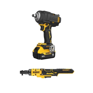 DeWalt DCF891PBP1W514B, bundle: 20-Volt MAX XR Lithium-Ion Cordless 1/2 in. Impact Wrench and 1/4 in. Cordless Ratchet with 5.0 Ah Battery and Charger