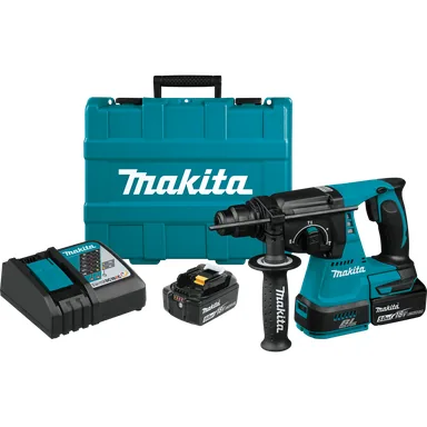 Makita XRH01T, kit: Makita XRH01T 18V LXT Lithium-Ion Brushless Cordless 1" 
SDS-PLUS Rotary Hammer Kit (5.0Ah)