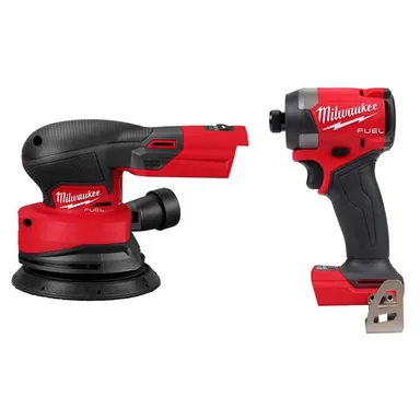 Milwaukee 2837-20-2953-20, bundle: M18 18V Lith-Ion Brushless Cordless FUEL 5 in. Random Orbit Sander w/ 1/4 in. Impact Driver