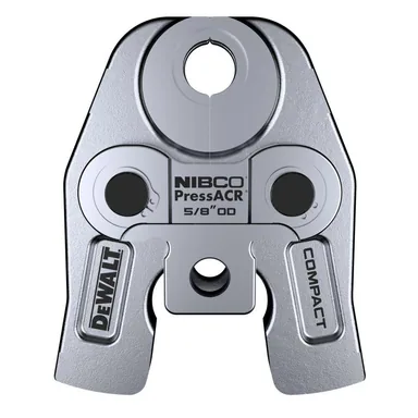 DeWalt DCE214058, accessory: Compact 5/8 in. NIBCO PressACR Press Jaw for DCE210 Compact Press Tool (photograph from the Home Depot listing)