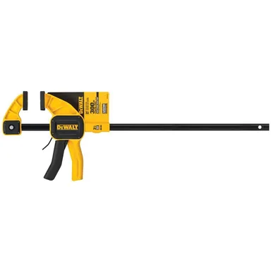 DeWalt DWHT83194, accessory: 24 in. 300 lbs. Trigger Clamp with 3.75 in. Throat Depth (photograph from the Home Depot listing)