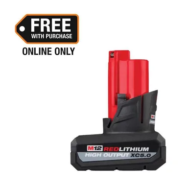 Milwaukee 48-11-2450, accessory: M12 12-Volt Lithium-Ion XC High Output 5.0 Ah Battery Pack