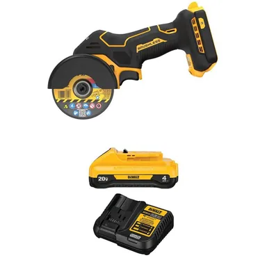 DeWalt DCS438BWDCB240C, bundle: 20V XR Lithium-Ion Cordless 3 in. Cut-Off Tool with 20V MAX Compact 4.0Ah Battery and 12V to 20V MAX Charger