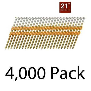 DeWalt DWRHS10DR131GX2, accessory: 3 in. x 0.131 in. Ring Shank Galvanized Metal Framing Nails 2 Boxes (2000 per Box)