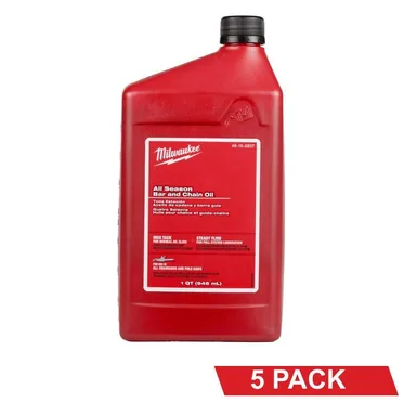 Milwaukee 49-16-2837x5, accessory: 1 Quart All Season Bar and Chain Oil (5 Pack)
