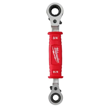 Milwaukee 48-22-9212, unpowered: Lineman's 4-in-1 Insulated Ratcheting Box Wrench