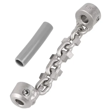Milwaukee 48-53-3035, accessory: 1-1/4 in.-1-1/2 in. Carbide Chain Knocker for 1/4 in. Chain Snake Cable (photograph from the Home Depot listing)