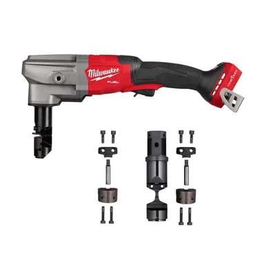 Milwaukee 3476-20-48-44-0274-48-44-0276, bundle: M18 FUEL 18V Lithium-Ion Brushless Cordless 10-Gauge Variable Speed Nibbler w/ Punch Set & Accessory Holder Kit