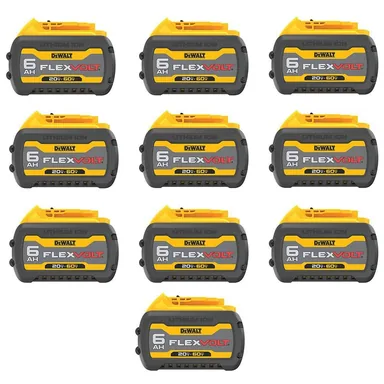 DeWalt DCB606-10, accessory: 20V/60V MAX FLEXVOLT Lithium-Ion 10.0Ah Battery (10 -Pack)