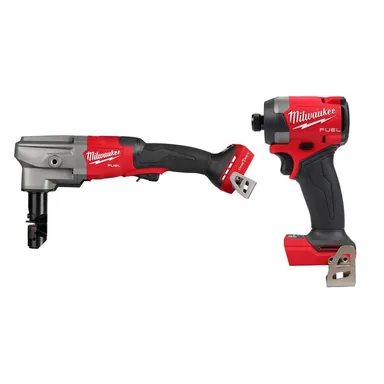 Milwaukee 3476-20-2953-20, bundle: M18 FUEL 18V Lithium-Ion Brushless Cordless 10-Gauge Variable Speed Nibbler w/ Impact Driver