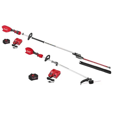 Milwaukee 3035-21-3016-21ST, bundle: M18 FUEL 18V 24 in. Brushless Cordless Battery Extended Pole Articulating Hedge Trimmer Kit w/ M18 FUEL String Trimmer