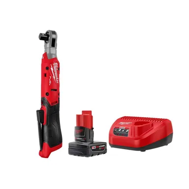 Milwaukee 3054-20-48-59-2440, bundle: M12 FUEL 12V Lithium-Ion 1/2 in. Compact Cordless Ratchet, and 4. 0AH Starter Kit