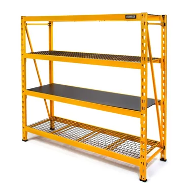 DeWalt DXST10000, accessory: Yellow 4-Tier Steel Garage Storage Shelving Unit (77 in. W x 72 in. H x 24 in. D)