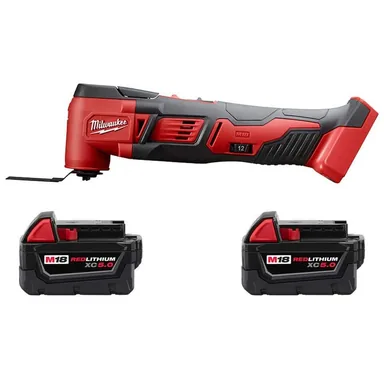 Milwaukee 2626-20-48-11-1850-48-11-1850, bundle: M18 18V Lithium-Ion Cordless Oscillating Multi-Tool with (2) M18 5.0 Ah Batteries