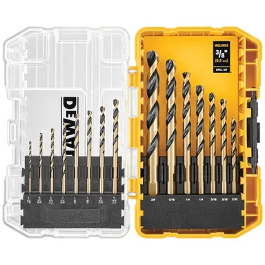 DeWalt DWA1195, accessory: Black and Gold Twist Drill Bit Set (15-Piece)