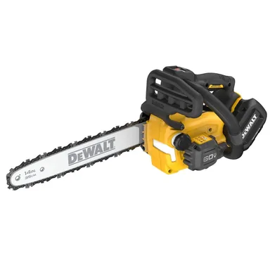 DeWalt DCCS674B, bare tool: FLEXVOLT 60-Volt MAX 14 in. Brushless Cordless Battery Powered Top Handle Chainsaw (Tool Only) (photograph from the Home Depot listing)