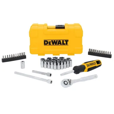 DeWalt DWMT45422, accessory: 1/4 in. Drive SAE and Metric Mechanics Tool Set (50-Piece) with Carrier Included
