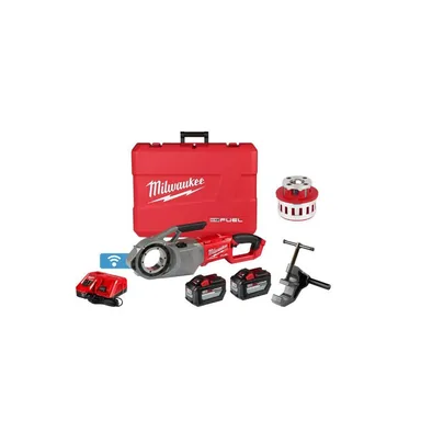 Milwaukee 2874-22HD-48-36-1002, bundle: M18 Fuel One-Key Cordless Brushless Pipe Threader Kit w/(2) 12.0Ah Batteries & 3/4 in. Alloy NPT Aluminum Die Head