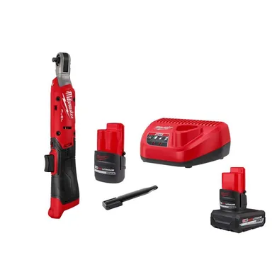 Milwaukee 3052-21-48-11-2450, bundle: M12 FUEL 12V Lithium-Ion Compact 1/4 in. Cordless Ratchet Kit with Battery, Charger, & 5. 0Ah Battery