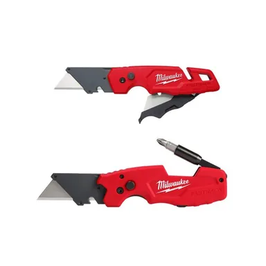 Milwaukee 48-22-1502-48-22-1505, bundle: FASTBACK 1 in. Folding Knife with Blade Storage and FASTBACK 6-In- 1 Folding Utility Knife (2-Pack)