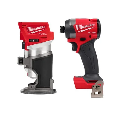 Milwaukee 2723-20-2953-20, bundle: M18 FUEL 18V Lith-Ion Brushless Cordless Compact Router w/ 1/4 in. Impact Driver