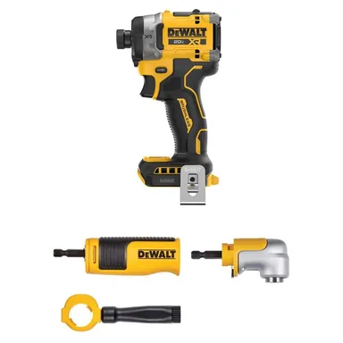DeWalt DCF860BWDWAMRA, unclassified: 20-Volts MAX XR Cordless 1/4 in. Impact Driver (Tool Only) and Modular Right Angle Attachment