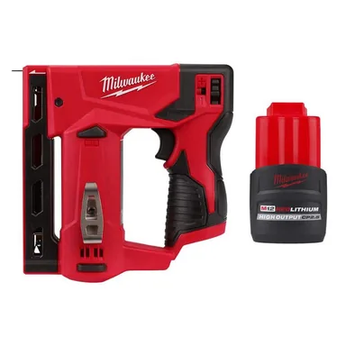 Milwaukee 2447-20-48-11-2425, bundle: M12 12-Volt Lithium-Ion Cordless 3/8 in. Crown Stapler w/M12 12V Lithium-Ion High Output CP 2.5 Ah Battery Pack