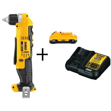 DeWalt DCB230CW740B, bundle: 20V MAX Cordless 3/8 in. Right Angle Drill/Driver and (1) 20V 3.0Ah Battery and Charger