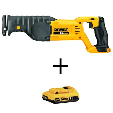 DeWalt DCS380BW203, bundle: 20V MAX Cordless Reciprocating Saw with 20V MAX Compact Lithium-Ion 2.0Ah Battery