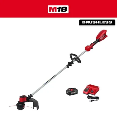 Milwaukee 2828-21E, kit: M18 Brushless 18V 16 in. Cordless Battery Powered String Trimmer Kit with 6.0 Ah High Output Battery and Charger