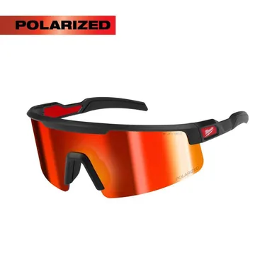Milwaukee 48-73-2501, accessory: Polarized Wrap Around Safety Glasses-Red Mirrored Dual Coat Lens
