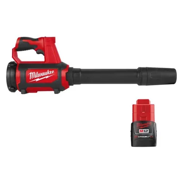 Milwaukee 0852-20-48-11-2420, bundle: M12 12V Lithium-Ion Cordless Compact Spot Blower with 2.0 Ah Compact Battery Pack