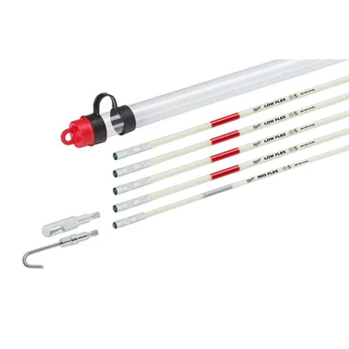 Milwaukee 48-22-4160, unpowered: 25 ft. Low and Mid Flex Fiberglass Fish Stick Combo Kit with Accessories
