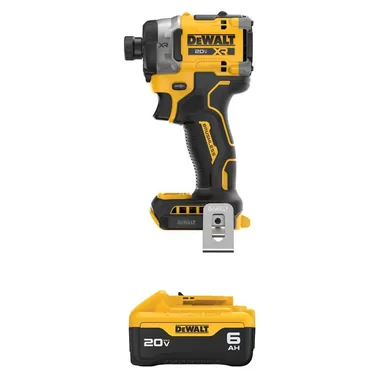 DeWalt DCF860BWDCB206, bundle: 20-Volts MAX XR Lithium-Ion Cordless 1/4 in. Impact Driver with 20-Volts MAX Lithium-Ion 6.0 Ah Battery Pack