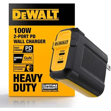 DeWalt 131 0874 DW2, unclassified: 100-Watt 2-Port GaN PPS PD Wall Charger