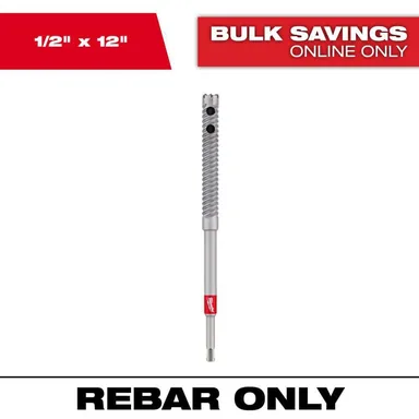Milwaukee 48-20-6795, accessory: 1/2 in. x 12 in. SDS-Plus Rebar Cutter (photograph from the Home Depot listing)