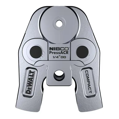 DeWalt DCE214014, accessory: Compact 1/4 in. NIBCO PressACR Press Jaw for DCE210 Compact Press Tool (photograph from the Home Depot listing)
