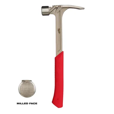 Milwaukee 48-22-9029, unpowered: 28 oz. Milled Face Framing Hammer