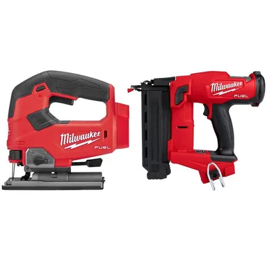 Milwaukee 2737-20-2746-20, bundle: M18 FUEL 18V Lithium-Ion Brushless Cordless Jig Saw with 18-Gauge Brad Nailer (2-Tool)
