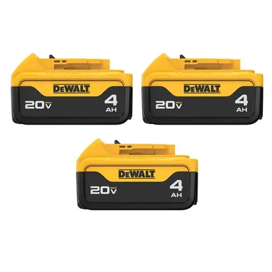 DeWalt DCB204-3, accessory: 20V MAX Lithium-Ion 4.0Ah Battery (3 -Pack)