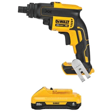 DeWalt DCF624BWDCB240, bundle: 20V MAX XR Lithium-Ion Cordless Brushless Drywall Screw Gun with Threaded Clutch Housing with Compact 4.0Ah Battery Pack