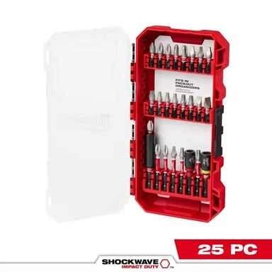 Milwaukee 48-32-4095, accessory: SHOCKWAVE Impact Duty Alloy Steel Screw Driver Bit Set (25-Piece)