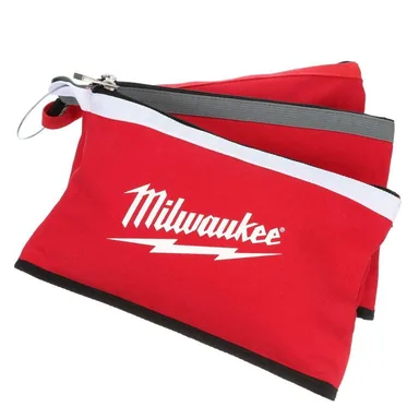 Milwaukee 48-22-8193, accessory: 12 in. Zipper Tool Bag in Multi-Color (3-Pack) (photograph from the Home Depot listing)