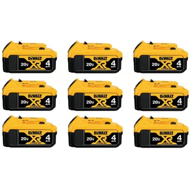 DeWalt DCB204-9, accessory: 20-Volt MAX Premium Lithium-Ion 4.0Ah Battery Pack (9-Pack)